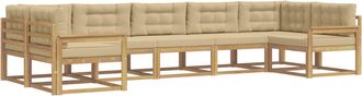 vidaXL Conjunto De Sof&aacute;s De Exterior 7 Uds. Y Beige Vidaxl