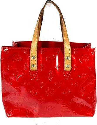 Louis Vuitton Red Color Rouge Monogram Vernis Handbag Tote Bag (Pre-Owned)