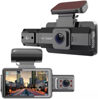 OEM Grabadora De Conducci&oacute;n Para Coche F9 Con Doble C&aacute;mara Frontal E Interior, Visi&oacute;n Nocturna Infrarroja Hd