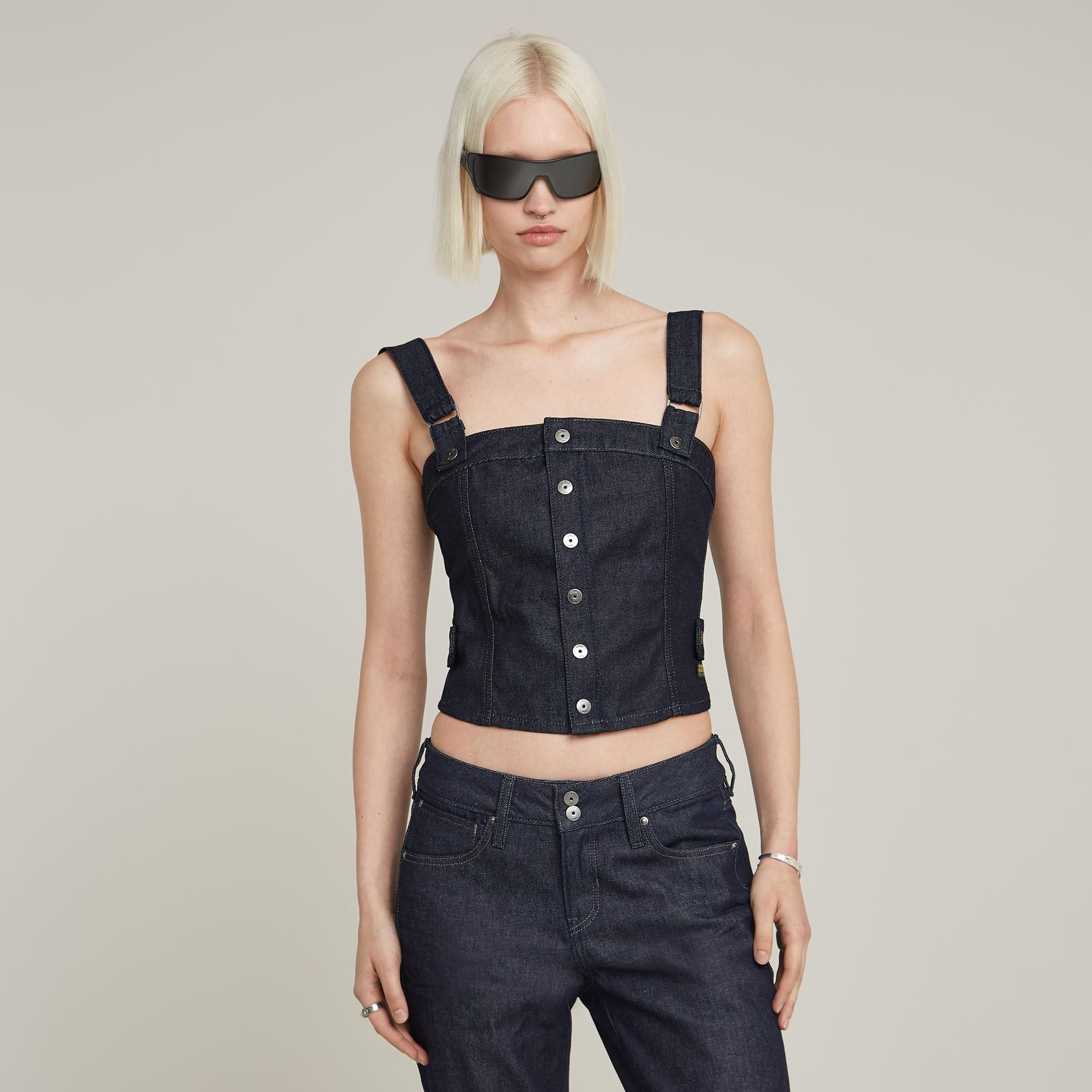 GURU SHOP Choli Top – Schwarz, Kurz, Mit Raffiniertem Rücken, Baumwolle Mit Stretch, Größe L (38)
