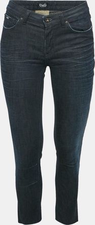 Dolce & Gabbana Blue Washed Denim Raw Edge Jeans S Waist 26