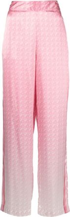 Casablanca Morning City View silk trousers - women - Polyester/Silk - 40 - Pink
