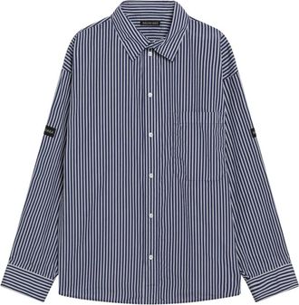 Balenciaga Oversized overhemd - Heren - Casual Overhemden - Blauw - S - Katoen - Overhemden