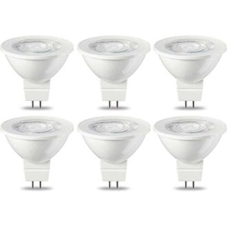 OEM Confezione Da 6 Lampadine Led Gu5.3 Mr16 Da 5w, Luce Bianca Calda, Non Dimmerabili, 220v [classe Energetica G]