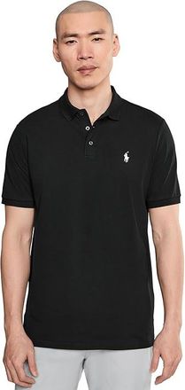 Polo Ralph Lauren Classic Fit Stretch Mesh Polo Shirt Mens Short Sleeve Knit Polo Black/Smoke : 2XL, Cotton/Elastane