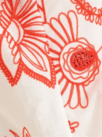 Eres Floral-Print Cotton Dress - White