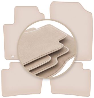 OEM Alfombrillas Beige Premium Para Kia Rio Ii De Hatchback 2005-2011