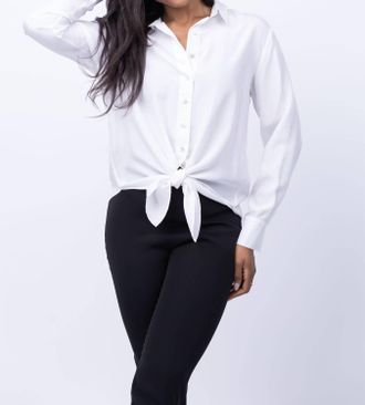 Go Silk Get Waisted Shirt In White