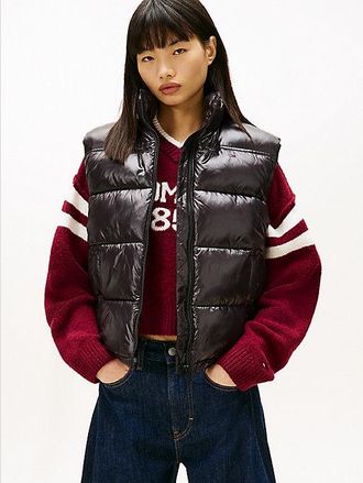 Tommy Hilfiger Chaleco acolchado brillante con logo bordado
