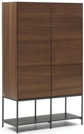 K Home Design Highboard Valencia 97.5 x 160 cm - Nussbaum/Schwarz Archiviert