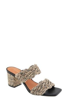Andr&eacute; Assous Drew Sandal in Natural/Black at Nordstrom Rack, Size 11