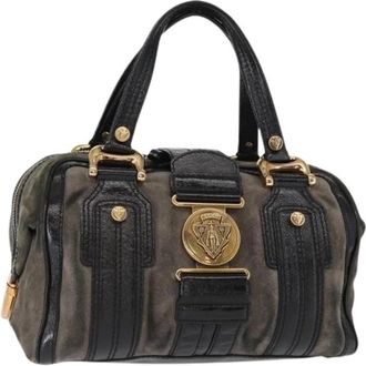 Gucci Pre-owned Handbags, female, Black, Size: ONE SIZE Pre-owned Suede Handbag