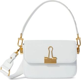 Off-white Kleine Binder Schoudertas - Dames - Schoudertassen - Wit - ONE Size - Leer - Tassen