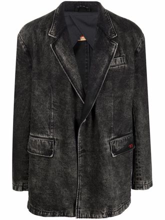 Diesel D-Blaz single-breasted denim blazer - men - Cotton - M - Black