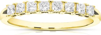 Vir Jewels 1/2 cttw Princess Lab Grown Diamond Wedding Band in 14K Yellow Gold For Women