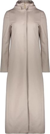 Herno Lange jas met opgestikte kraag - Dames - Parka Jassen - Beige - M - Polyester - Jassen