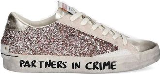 Crime London Sneakers met glitter - Roze