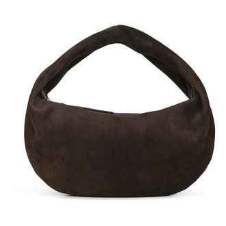 Khaite Handbags, female, Brown, Size: ONE SIZE Olivia Medium Leather Hobo Bag