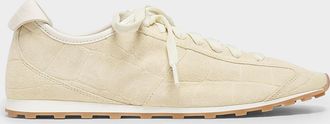 Jacquemus Les Tennis Croc-Embossed Suede Sneakers