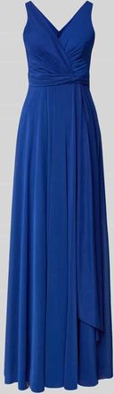 Troyden Collection Abendkleid mit V-Ausschnitt und r&uuml;ckseitigem Rei&szlig;verschluss in Royal, Gr&ouml;&szlig;e 32