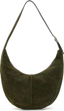 Madewell Suede Essentials Curve Shoulder Bag Shoulder Womens Handbags Loden, Leather