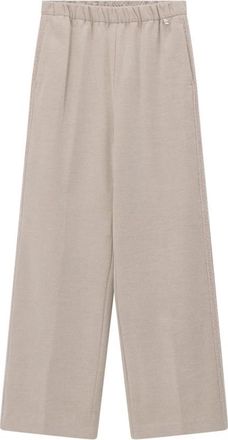 Herno Wijde broek - Dames - Wijde Broeken - Beige - M - Wol - Broeken