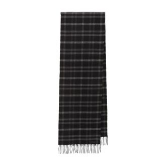 Saint Laurent Winter Scarves, male, Black, Size: ONE SIZE Tartan Scarf in Silk and Cashmere Jacquard