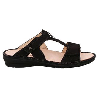 Finn Comfort Verin Nubuck Womens Slides Sandals - Black - Size:UK 7.5