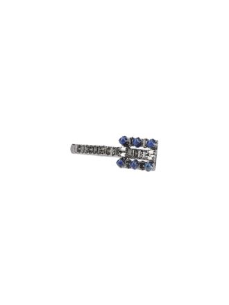 Roger Vivier Crystal-Embellished Metal Belt Buckle - Gray