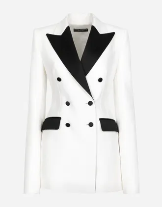 アウターその他 DOLCE & GABBANA Woman Blazer White F29Z8TFUCCS W0001 Single-breasted woolen Turlington blazer in White for Women