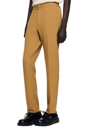 Sandro Jersey trousers in Nut at Nordstrom, Size 44 X 33 Eu