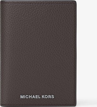 Michael Kors Hudson Pebbled Leather Folio Card Case