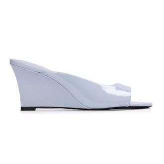 Black Suede Studio Arisha 70 Mule in Sky Blue Patent Leather at Nordstrom, Size 38.5