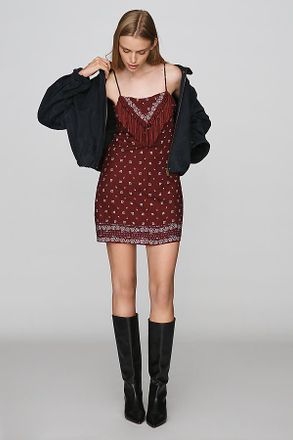 Saylor Anamarija Linen Blend Mini Dress