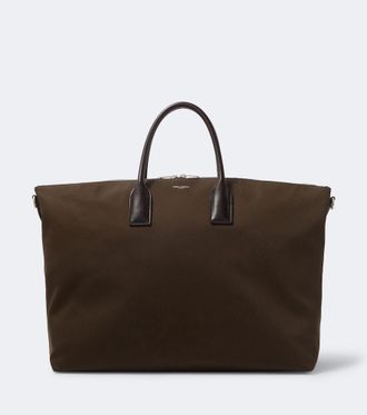 Saint Laurent Bolso de lona con piel