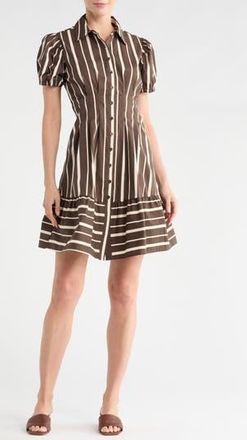By Design Sundance Stripe Puff Sleeve Shirtdress at Nordstrom Rack, Size X-Small