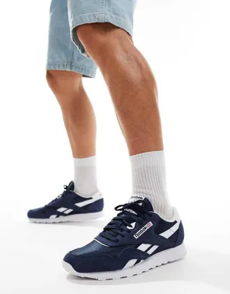 Reebok Classic nylon sneakers in navy