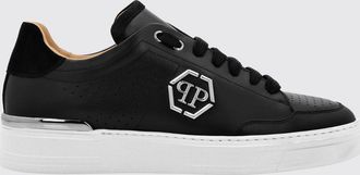 Philipp Plein Sneakers basse in pelle con motivo monogram e logo Hexagon applicato