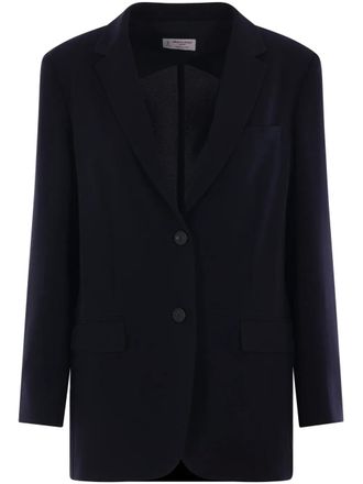 Alberto Biani peak lapels blazer - Blue