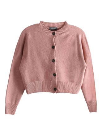 Margaret Howell button-front cropped cardigan - women - Cashmere/Organic Merino - 10 - Pink