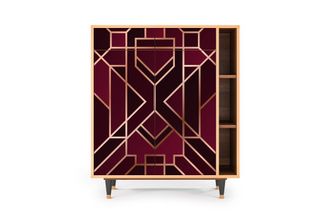 StoryZ Aparador burdeos 2 cajones y 2 puertas L 94 cm