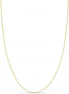 Allurez Singapore Chain Necklace With Lobster Lock 14k Yellow Gold