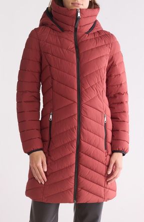 DKNY Stretch Packable Coat in Brick Lane at Nordstrom Rack, Size X-Small