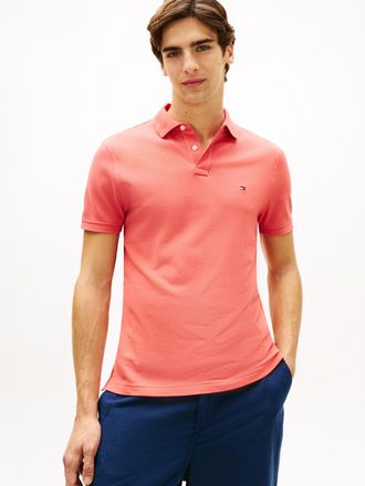 Tommy Hilfiger Poloshirt TOMMY HILFIGER 1985 REGULAR POLO, Herren, Gr. XXL, orange (vintage rot), Piqu&eacute;, Obermaterial: 96% Baumwolle, 4% Elasthan, hoch geschlossener