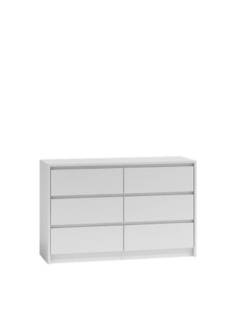 Hucoco Iris 120 - C&oacute;moda Moderna De 6 Cajones Para Dormitorio / Despacho / Sal&oacute;n - 120x75x40cm - Mueble De Almacenamiento De Estilo Escandinavo