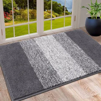 OEM Felpudo, Felpudo De Interior, Felpudo De Exterior, Felpudo Antideslizante, Felpudo Absorbente, Alfombra De Entrada (gris, 50 X 80 Cm)