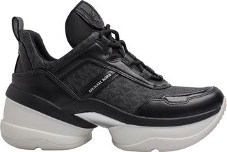 Michael Kors Olympia Trainer Womens Shoes 49F4OLFS1B - Black - Size UK 2.5