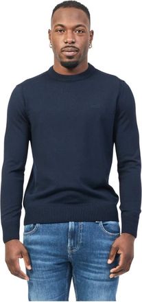 HUGO BOSS Heren, Truien, Blauw, Maat: XL Katoen