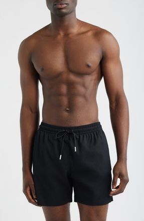 Chubbies The Secret Agent 5.5-Inch Swim Trunks in Black - Solid at Nordstrom, Size Xx-Large