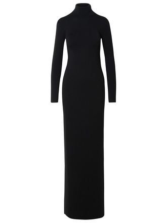 Saint Laurent Long Dress In Wool